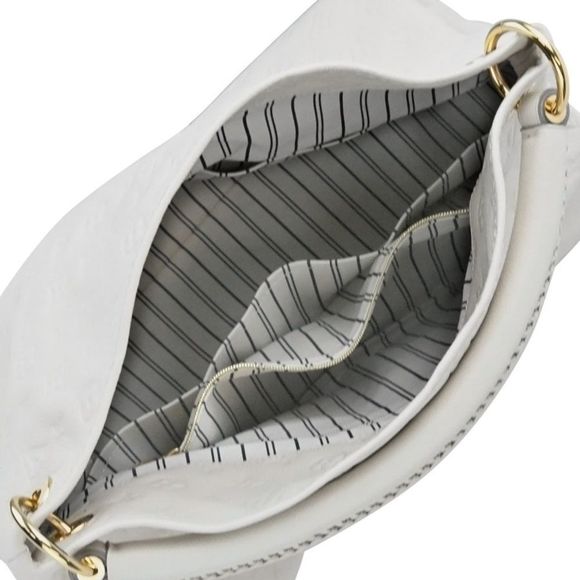 Louis Vuitton Artsy MM Monogram Amplant Neige White Leather Shoulder Bag - Picture 7 of 14